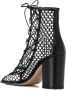 Gianvito Rossi mesh lace-up booties Black - Thumbnail 3