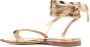 Gianvito Rossi metallic-effect lace-up sandals Gold - Thumbnail 3