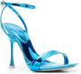 Gianvito Rossi metallic-finish 110mm heeled sandals Blue - Thumbnail 2