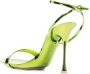 Gianvito Rossi metallic-finish 110mm heeled sandals Green - Thumbnail 3
