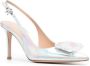 Gianvito Rossi metallic-finish 95mm pointed pumps Grey - Thumbnail 2