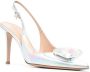 Gianvito Rossi metallic-finish 95mm pointed pumps Silver - Thumbnail 2