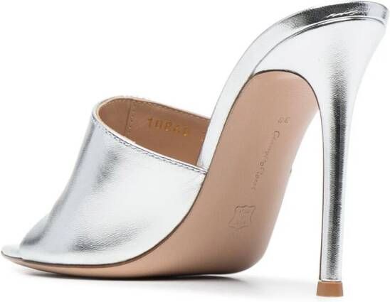 Gianvito Rossi metallic stiletto sandals Grey