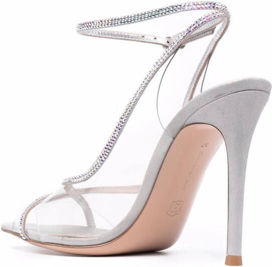 Gianvito Rossi Crystelle 105mm sandals Silver