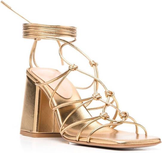 Gianvito Rossi Minas 85mm leather sandals Gold