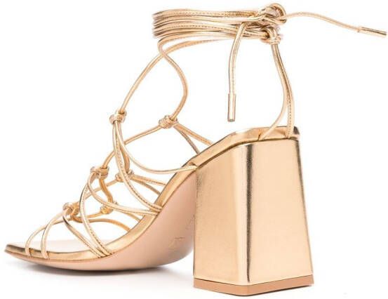 Gianvito Rossi Minas 85mm leather sandals Gold