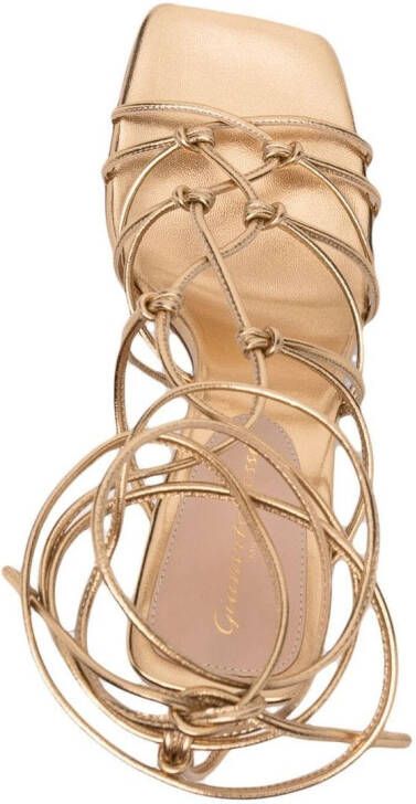 Gianvito Rossi Minas 85mm leather sandals Gold