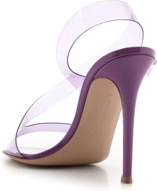 Gianvito Rossi Metropolis 105mm cut-out transparent sandals Purple