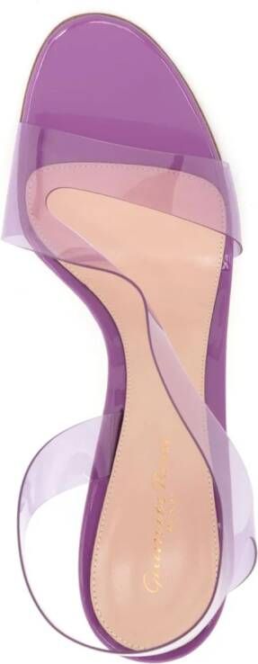 Gianvito Rossi Metropolis 105mm cut-out transparent sandals Purple