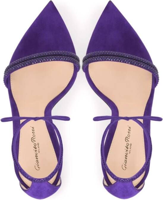 Gianvito Rossi Montecarlo 105mm suede sandals Purple