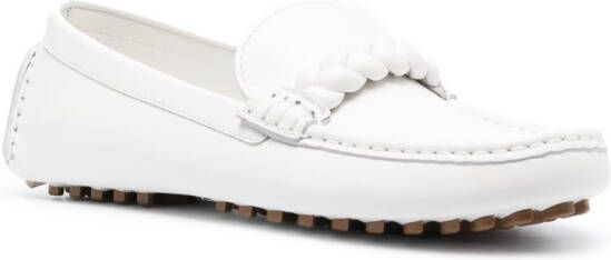 Gianvito Rossi Monza leather loafers White