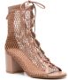 Gianvito Rossi open-knit lace-up sandals Pink - Thumbnail 2
