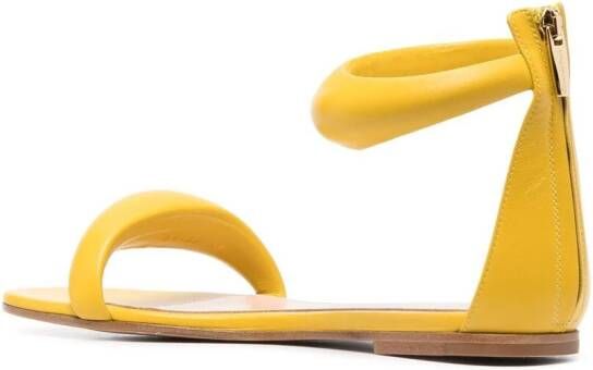 Gianvito Rossi padded leather sandals Yellow