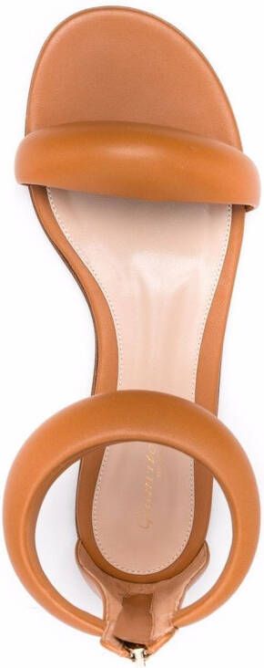 Gianvito Rossi padded-strap leather sandals Brown