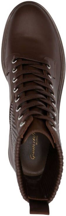 Gianvito Rossi panelled leather boots Brown
