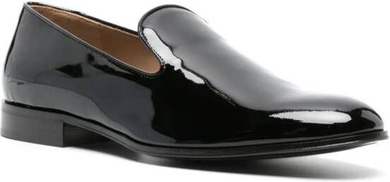 Gianvito Rossi patent-finish leather loafers Black