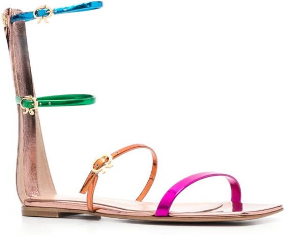 Gianvito Rossi patent-leather sandals Pink