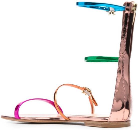 Gianvito Rossi patent-leather sandals Pink