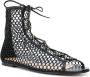 Gianvito Rossi perforated lace-up sandals Black - Thumbnail 2