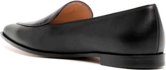 Gianvito Rossi Perry pointed-toe leather loafers Black
