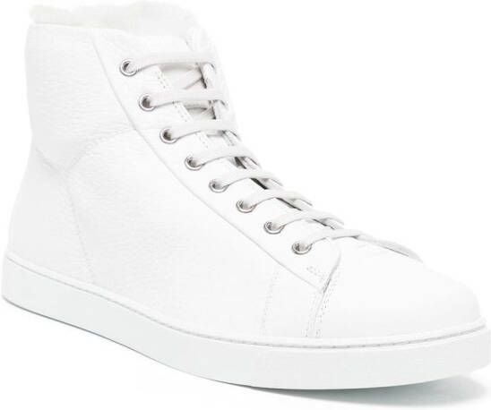 Gianvito Rossi Peter leather high-top sneakers White