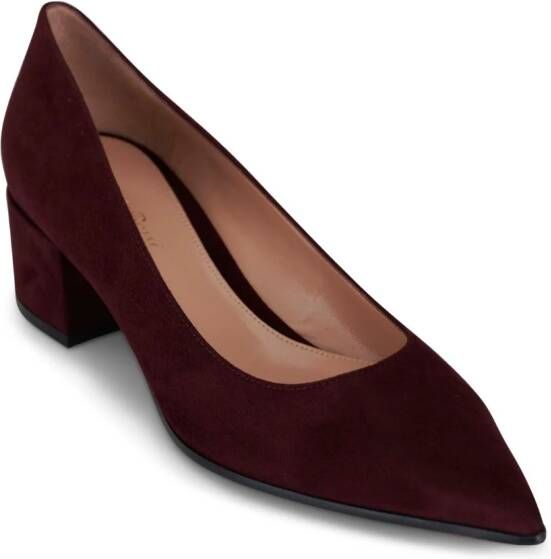 Gianvito Rossi Piper 45mm suede pumps Red