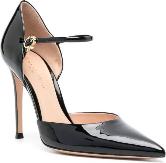 Gianvito Rossi Piper Anklet patent-leather pumps Black