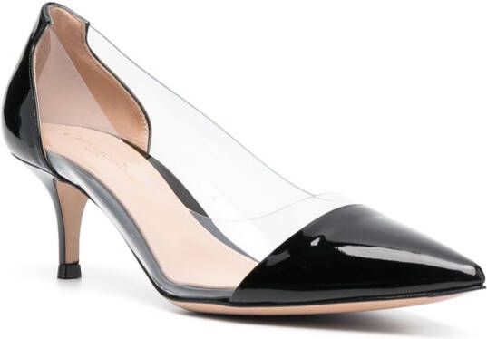 Gianvito Rossi Plexi 55mm patent leather pumps Black