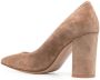 Gianvito Rossi Piper 85mm suede pumps Brown - Thumbnail 3