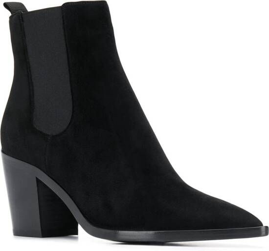 Gianvito Rossi pointed ankle boots Black
