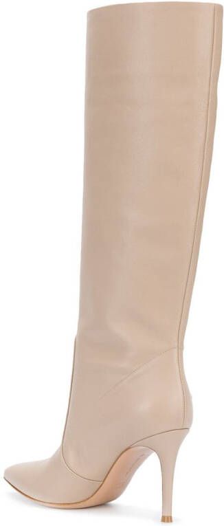 Gianvito Rossi pointed knee-high boots Neutrals