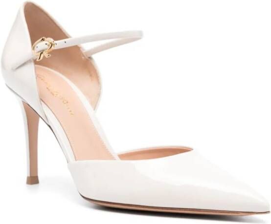 Gianvito Rossi pointed-toe 90mm leather pumps White