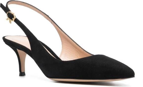 Gianvito Rossi pointed-toe slingback pumps Black