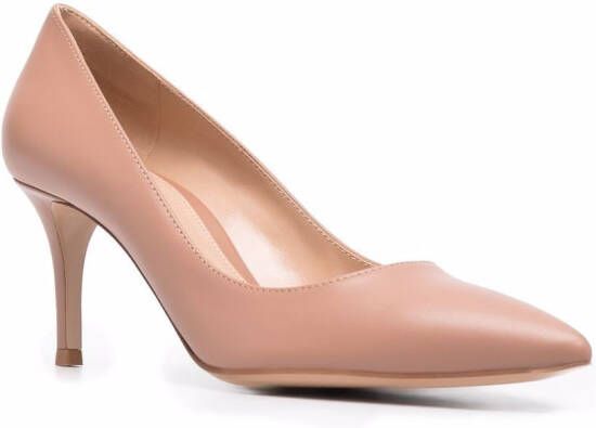 Gianvito Rossi polished-finish pointed-toe pumps Neutrals