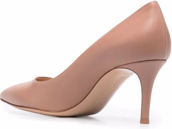 Gianvito Rossi polished-finish pointed-toe pumps Neutrals