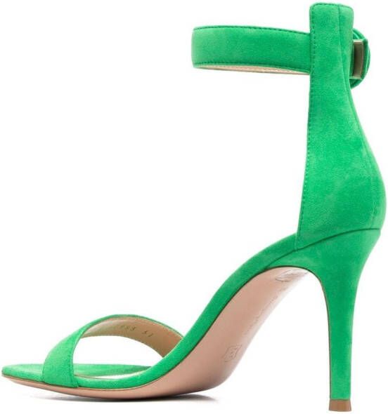 Gianvito Rossi Portofino 85mm suede sandals Green
