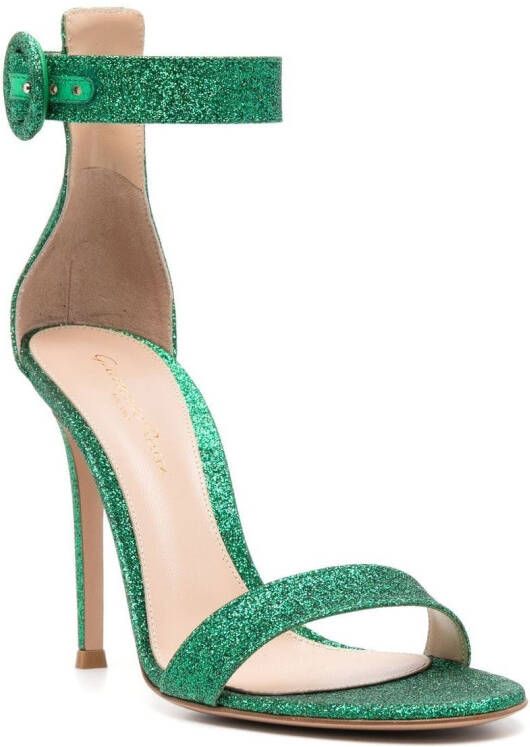 Gianvito Rossi Portofino 105mm glitter sandals Green