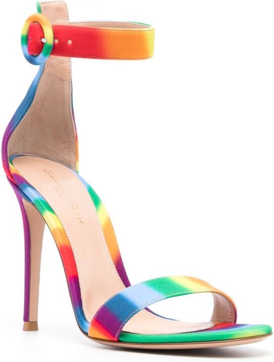 Gianvito Rossi Portofino 105mm rainbow sandals Orange