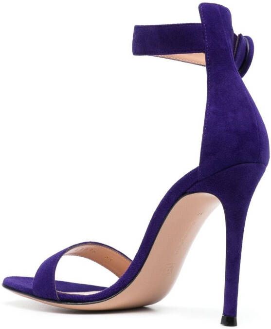 Gianvito Rossi Portofino 105mm suede sandals Purple