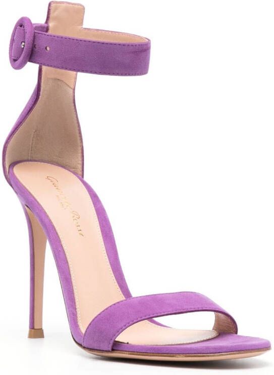 Gianvito Rossi Portofino 110mm suede sandals Purple