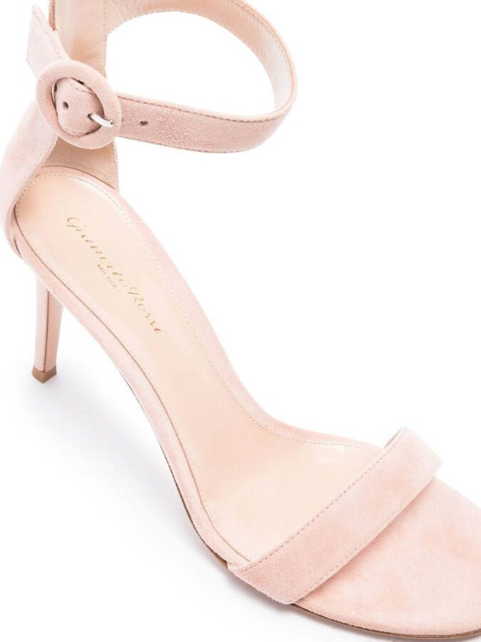 Gianvito Rossi Portofino 85mm suede sandals Pink