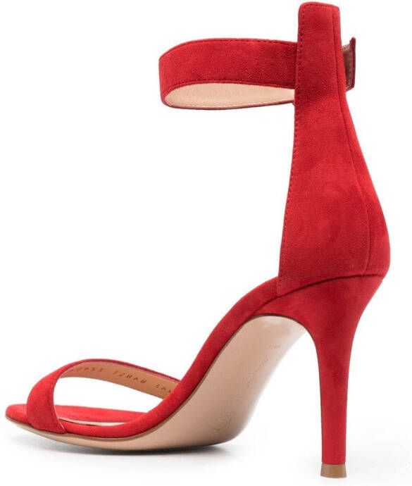 Gianvito Rossi Portofino 85mm suede sandals Red