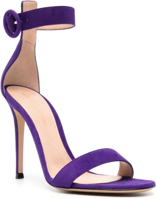 Gianvito Rossi Portofino 85mm suede sandals Purple