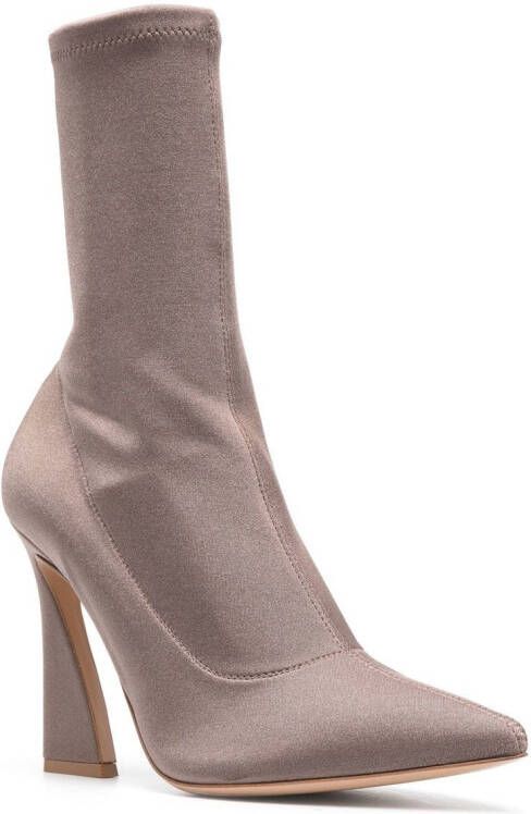 Gianvito Rossi pull-on pointed-toe ankle boots Neutrals