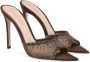Gianvito Rossi Rania 105mm crystal-embellished mules Brown - Thumbnail 1
