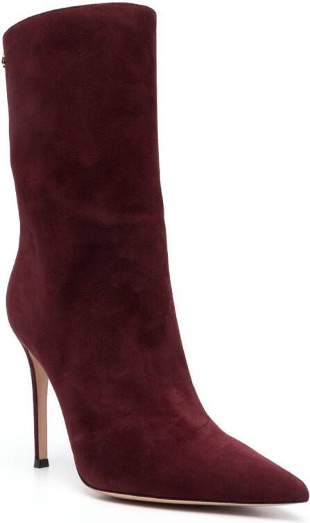 Gianvito Rossi Reus 105mm leather ankle boots Red