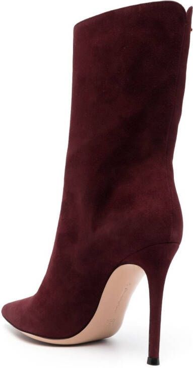 Gianvito Rossi Reus 105mm leather ankle boots Red