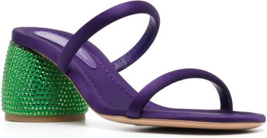 Gianvito Rossi rhinestone-embellished 75mm sandals Purple
