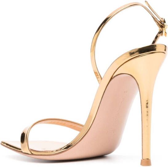 Gianvito Rossi Ribbon 105mm stiletto sandals Gold