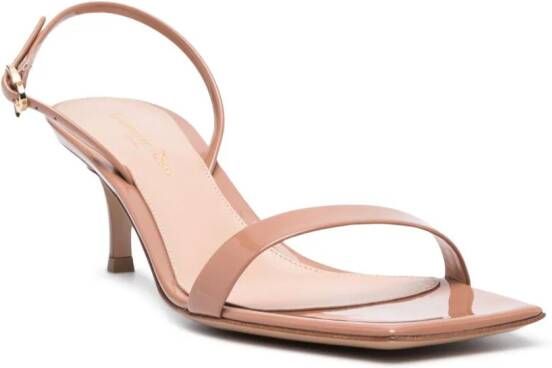 Gianvito Rossi Ribbon 65mm leather sandals Neutrals